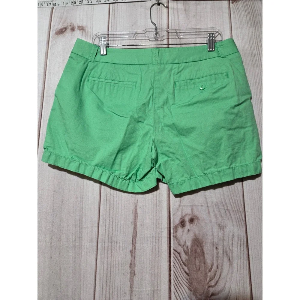 J.Crew‎ Broken-In Chino Shorts Womens 10 Green Cotton Mid Rise Casual 4.5 Inseam